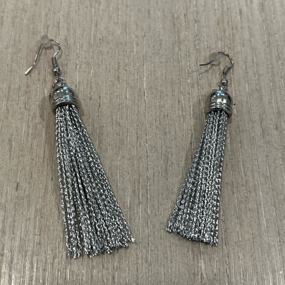 Vintage silver fringe earrings
